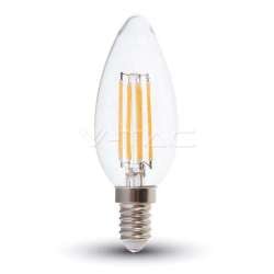 Lámpara LED vela filamento E14 6W 300