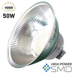 Campana industrial led SMD 6000K 50W con reflector 45