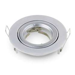 Aro empotrable para bombilla LED GU10 circular Gris Metalizado