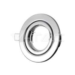 Aro empotrable ECO para bombilla circular basculante metalizado