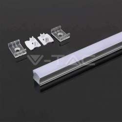 Perfil de Aluminio Superficie para Tira LED con Difusor 5050 - 2M