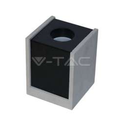Aplique superficie para bombilla LED GU10 exclusive yeso cuadrado gris y negro