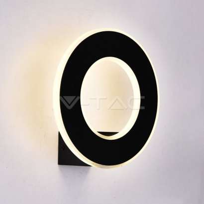 Aplique LED de pared Serie Geometric Circle 9W 360° IP20 Negro