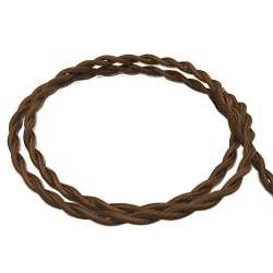 Cable textil trenzado color marrón 2x0.75mm 