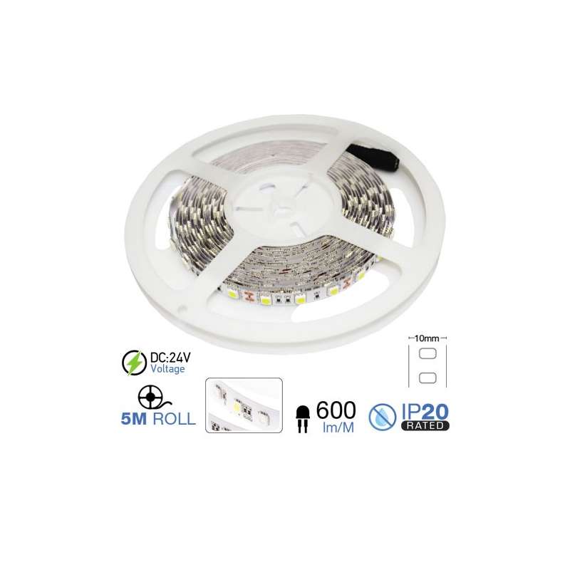 tiras LED de 12V para iluminación del hogar tienda etc. Kohree Tira LED TV 2M SMD 5050 Daytime White 6000K cinta luminosa flexible almacén Clase de eficiencia energética A++ 