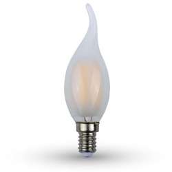 Lámpara led vela efecto llama White Cover E14 4W 300°