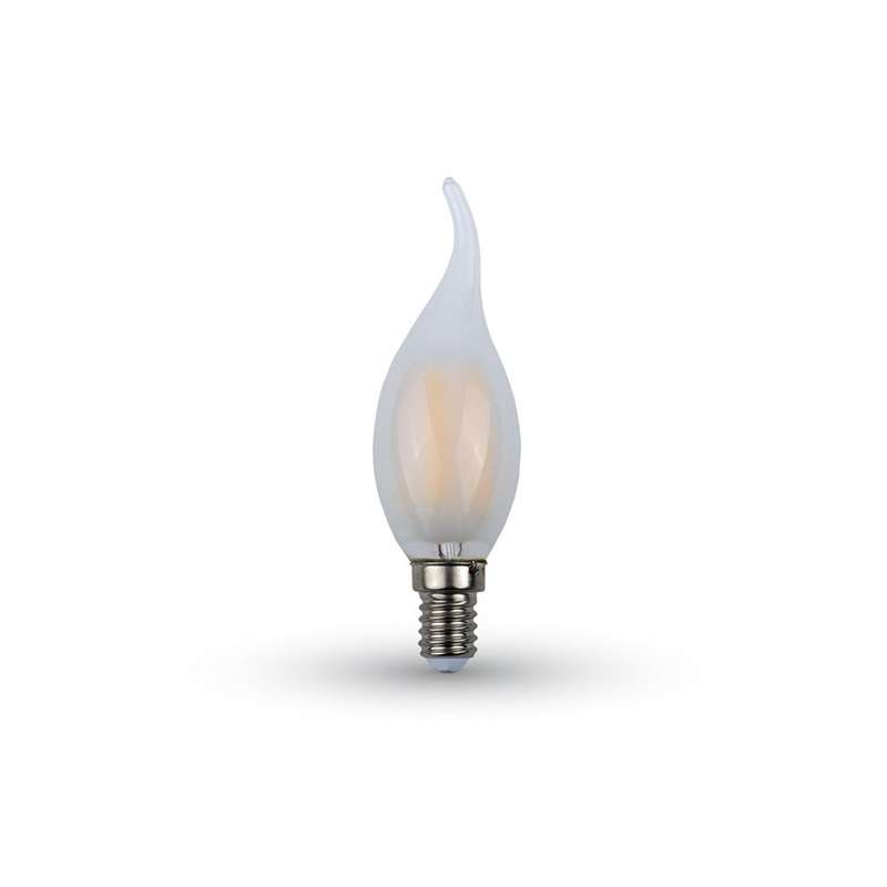 Lámpara led vela efecto llama White Cover E14 4W 300°