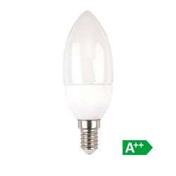 Lámpara led vela E14 5.5W 200° tapa blanca