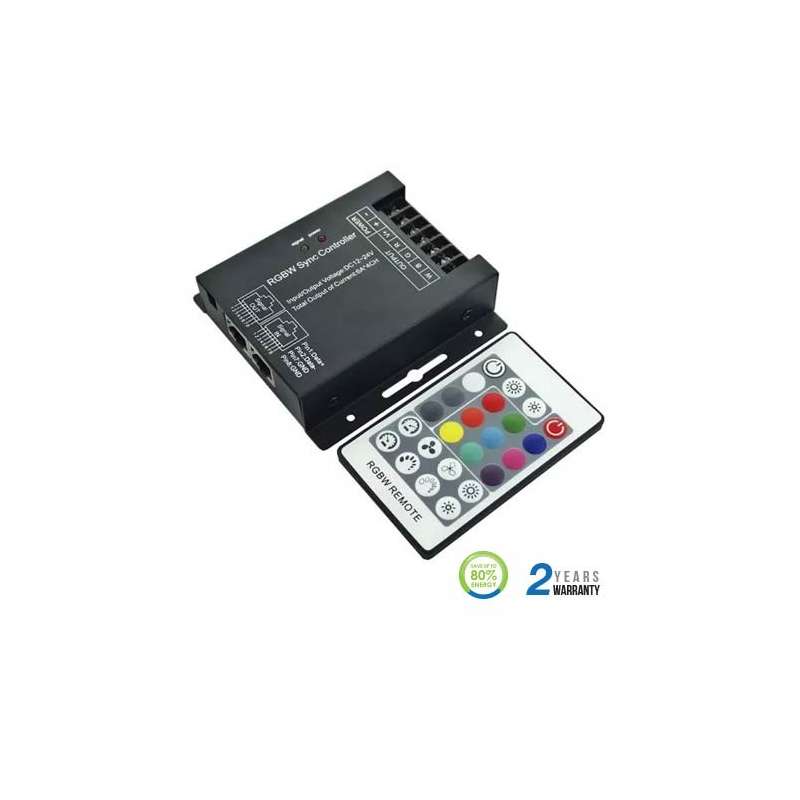 Controlador dimmer para tira LED RGB+W máx. 288/576W 6Ax4CH DC12/24V + mando RF