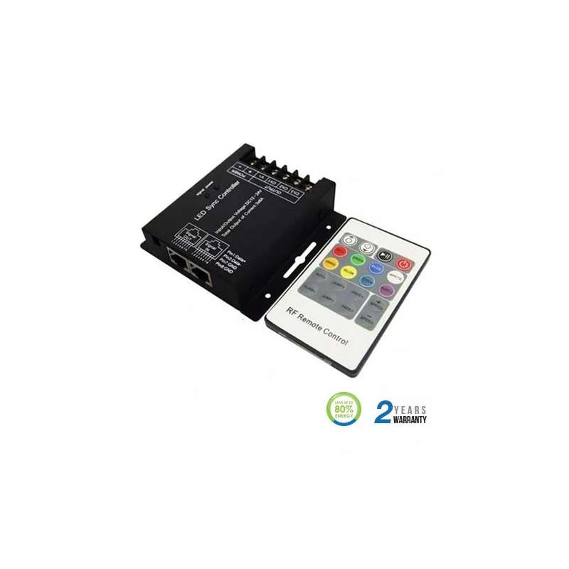 Controlador dimmer para tira LED RGB máx. 144/288W 4Ax3CH DC12/24V + mando RF