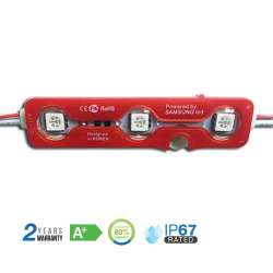 Módulo LED para rotulación Rojo 0.72W 3LED IP67 12V Diodo SMD5050
