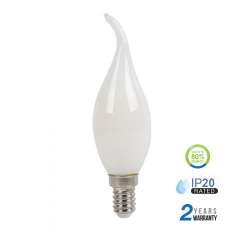 Lámpara LED vela efecto llama Cross Filament E14 2700K 4W 300°