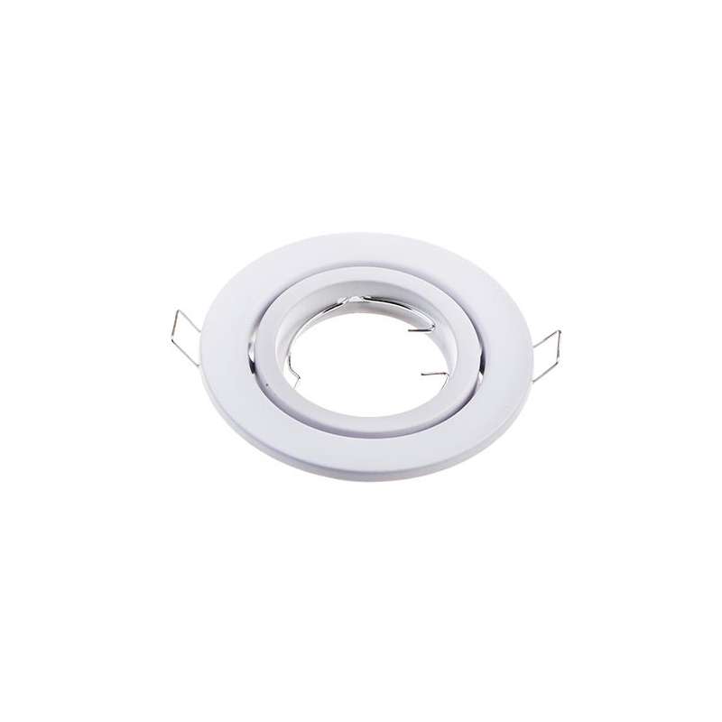 Aro empotrable para bombilla LED GU10 circular Blanco