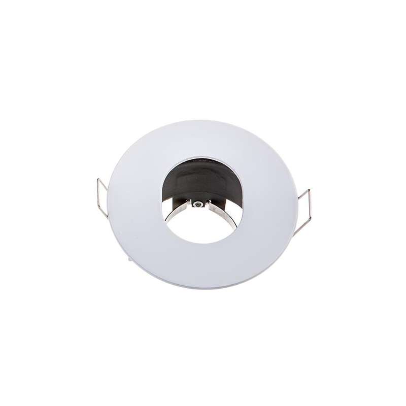Aro empotrable para bombilla LED GU10 circular fijo blanco