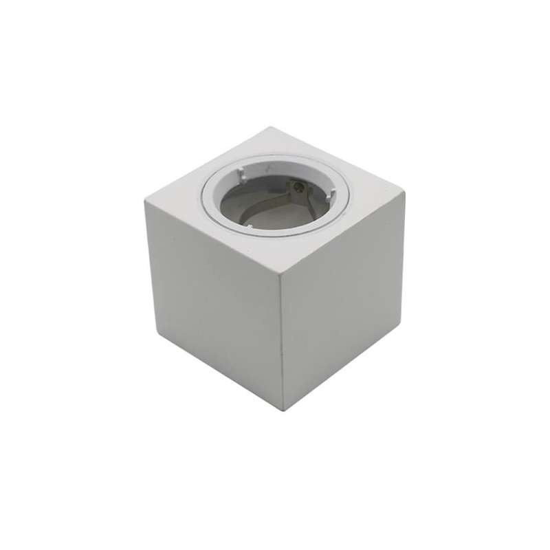 Aplique superficie para bombilla LED GU10 Cube Blanco