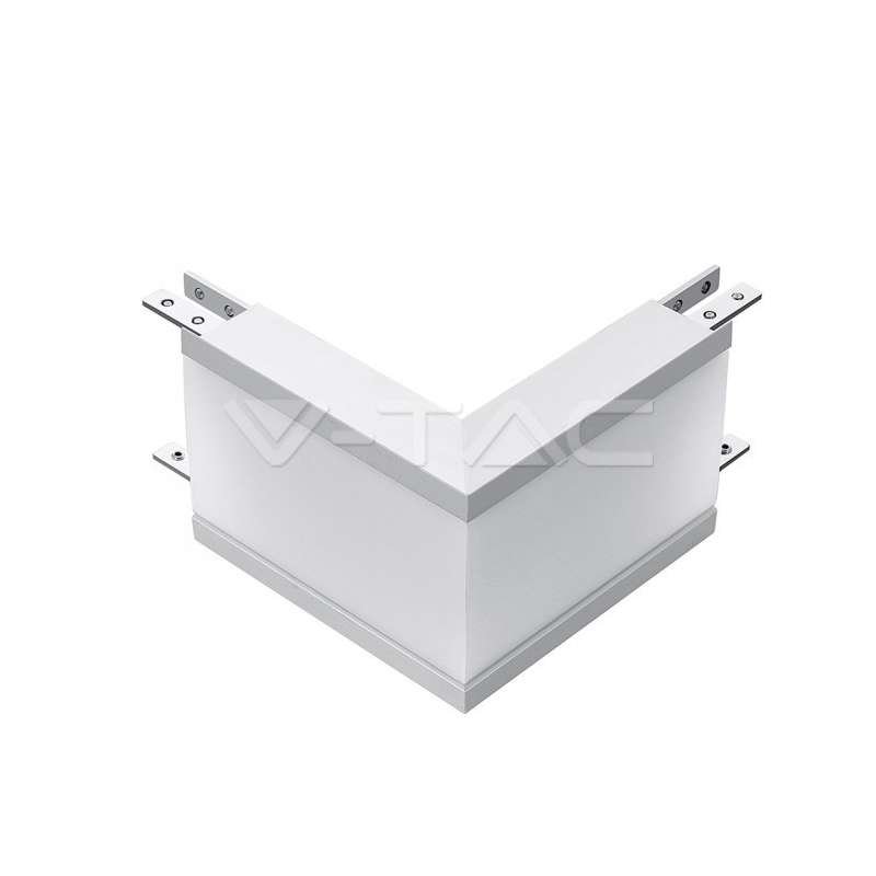 Conector L exterior para módulo empotrable lineal LED Samsung Blanco LINKABLE