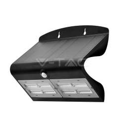 Aplique LED de pared Solar con sensor PIR 4000K 6.8W IP65 Negro