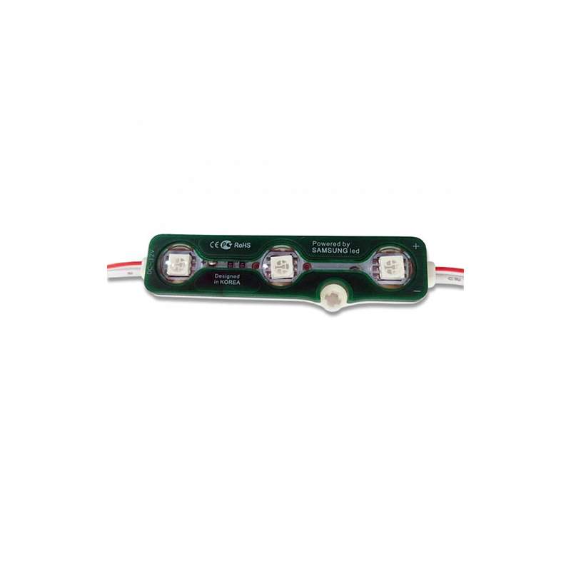 Módulo LED para rotulación Verde 0.72W 3LED IP67 12V Diodo SMD5050