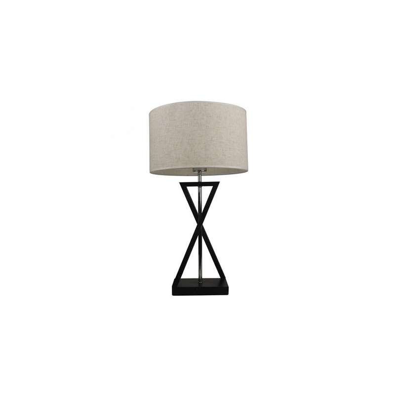 Lámpara de mesa Ivory circular negro y blanco