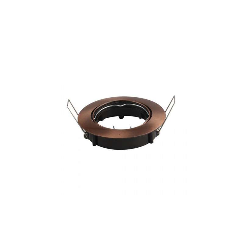 Aro empotrable para bombilla LED circular basculante color bronce