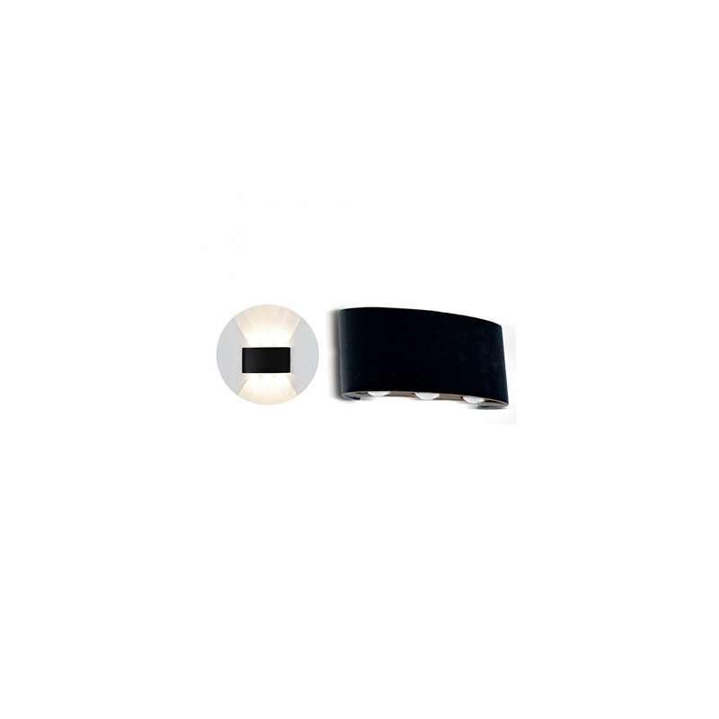Aplique LED de pared Serie Exclusive 6W 150° IP54 Negro