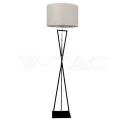 Lámpara de pie Ivory circular negro y blanco