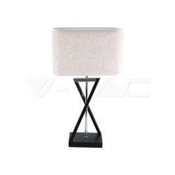Lámpara de mesa Ivory cuadrada negro y blanco