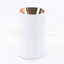 Aplique superficie para bombilla LED GU10 elegant cylindrical oro rosa+blanco