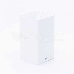 Aplique superficie para bombilla LED GU10 elegant rectangular blanco