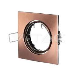 Aro empotrable para bombilla LED cuadrado basculante color bronce