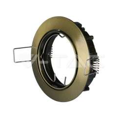 Aro empotrable para bombilla LED circular basculante color oro