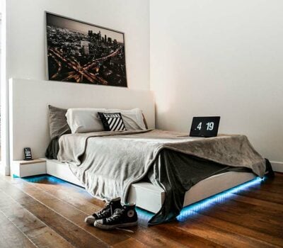 dormitorio juvenil con tiras LED