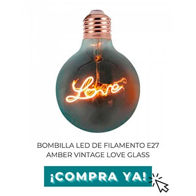 Bombilla LED de Filamento Amber vintage Love Glass de V-TAC