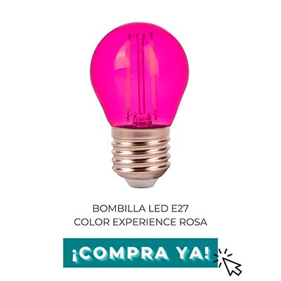 Bombilla LED E27 Color Experience Rosa de V-TAC