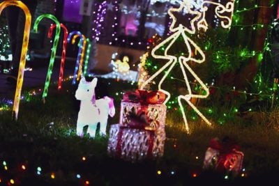 Decoración navideña para jardín con iluminación LED